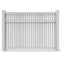 Greatbackyardz 6 ft. x 8 ft. White Vinyl Semi Privacy Fence Panel Kit