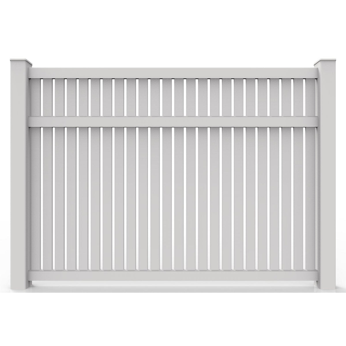 Greatbackyardz 6 ft. x 8 ft. White Vinyl Semi Privacy Fence Panel Kit