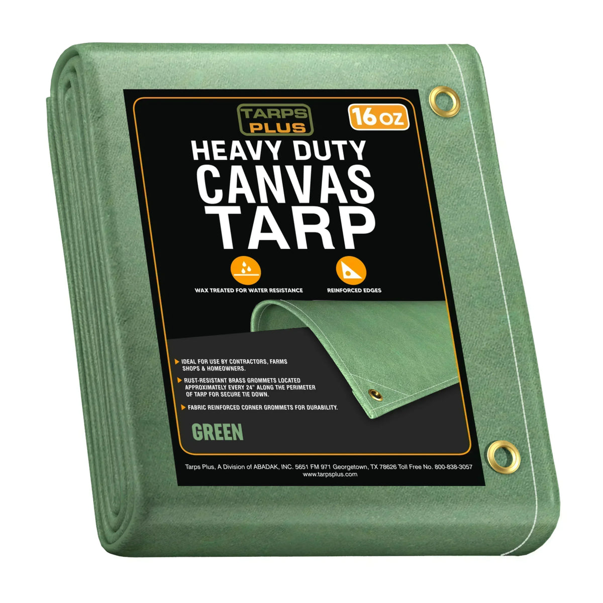 Green Canvas Tarp 14' x 20'
