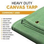 Green Canvas Tarp 16' x 20'
