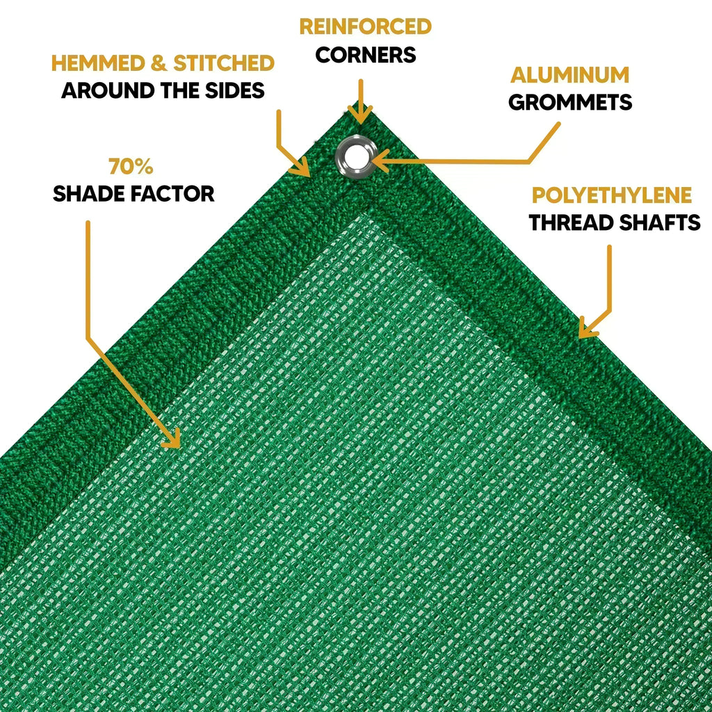 Green Mesh Tarp 6' x 16'