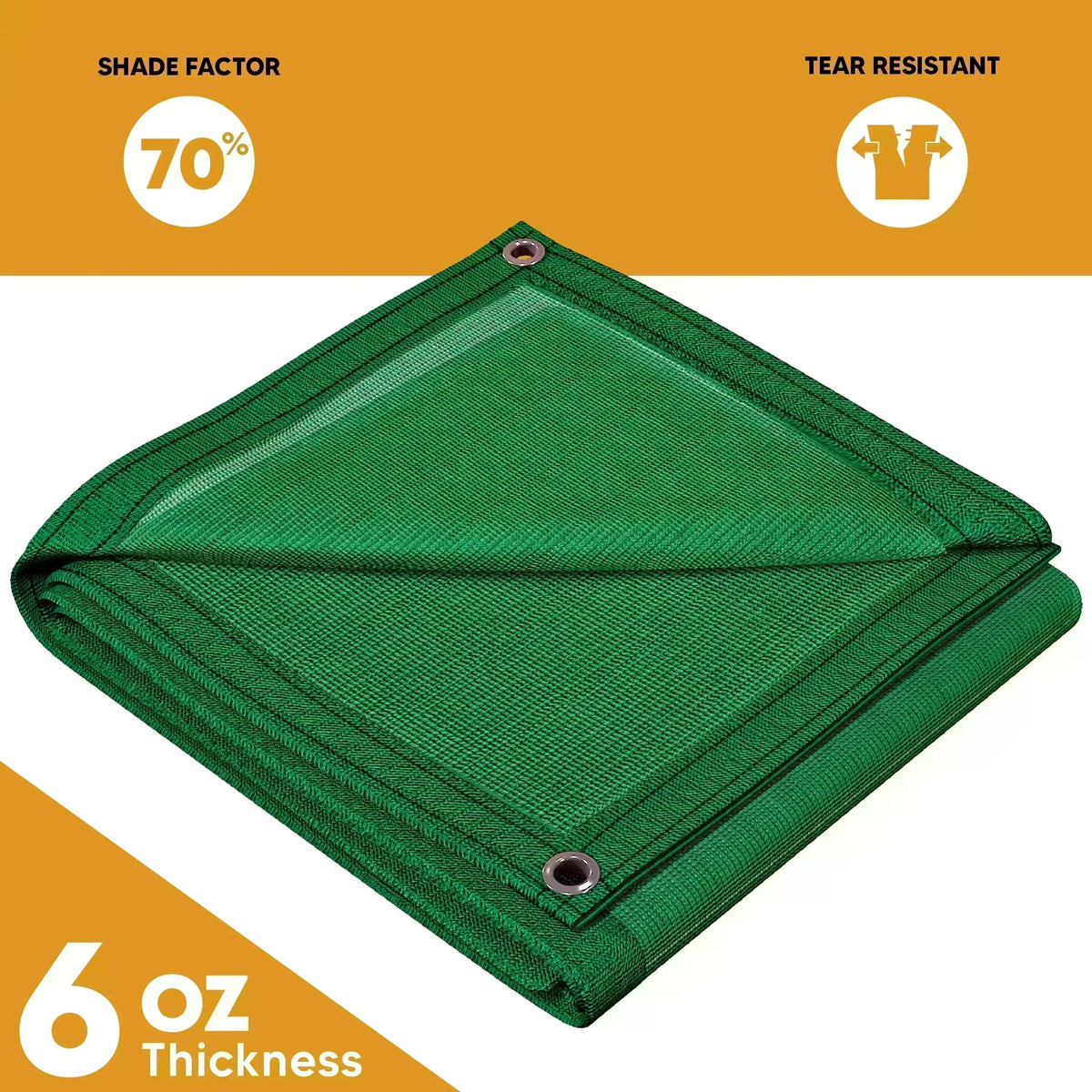 Green Mesh Tarp 6' x 16'
