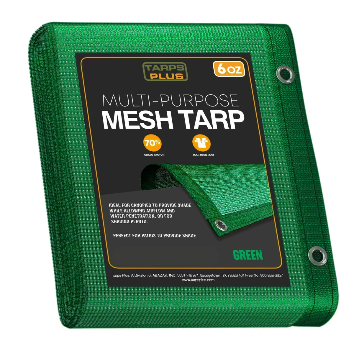 Green Mesh Tarp 6' x 20'