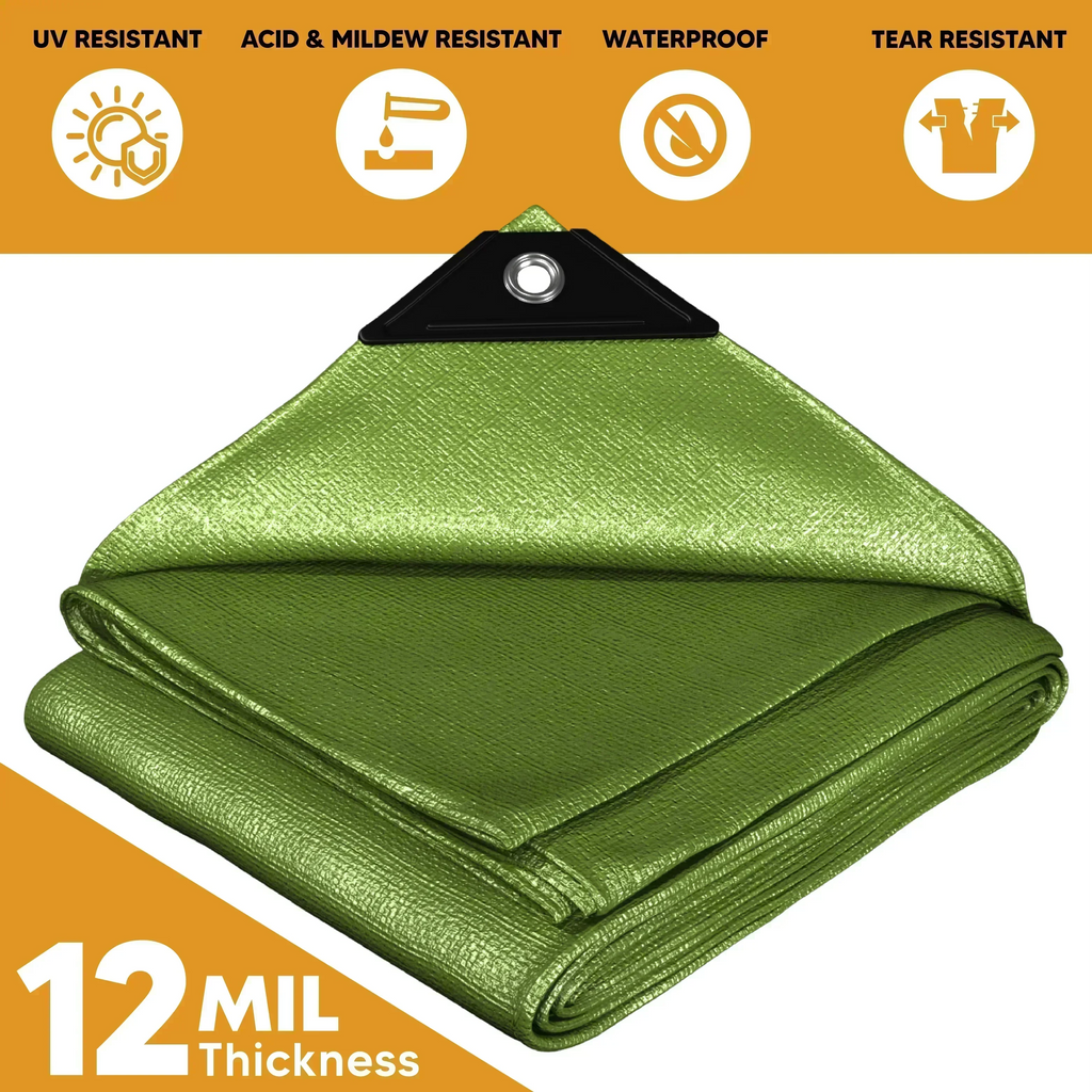 Green Poly Tarp 6' x 10'