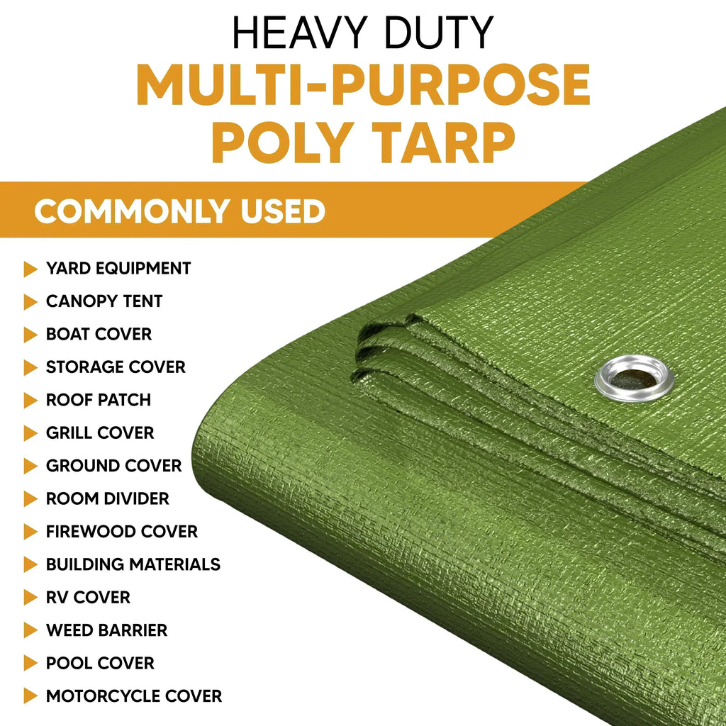 Green Poly Tarp 8' x 10'