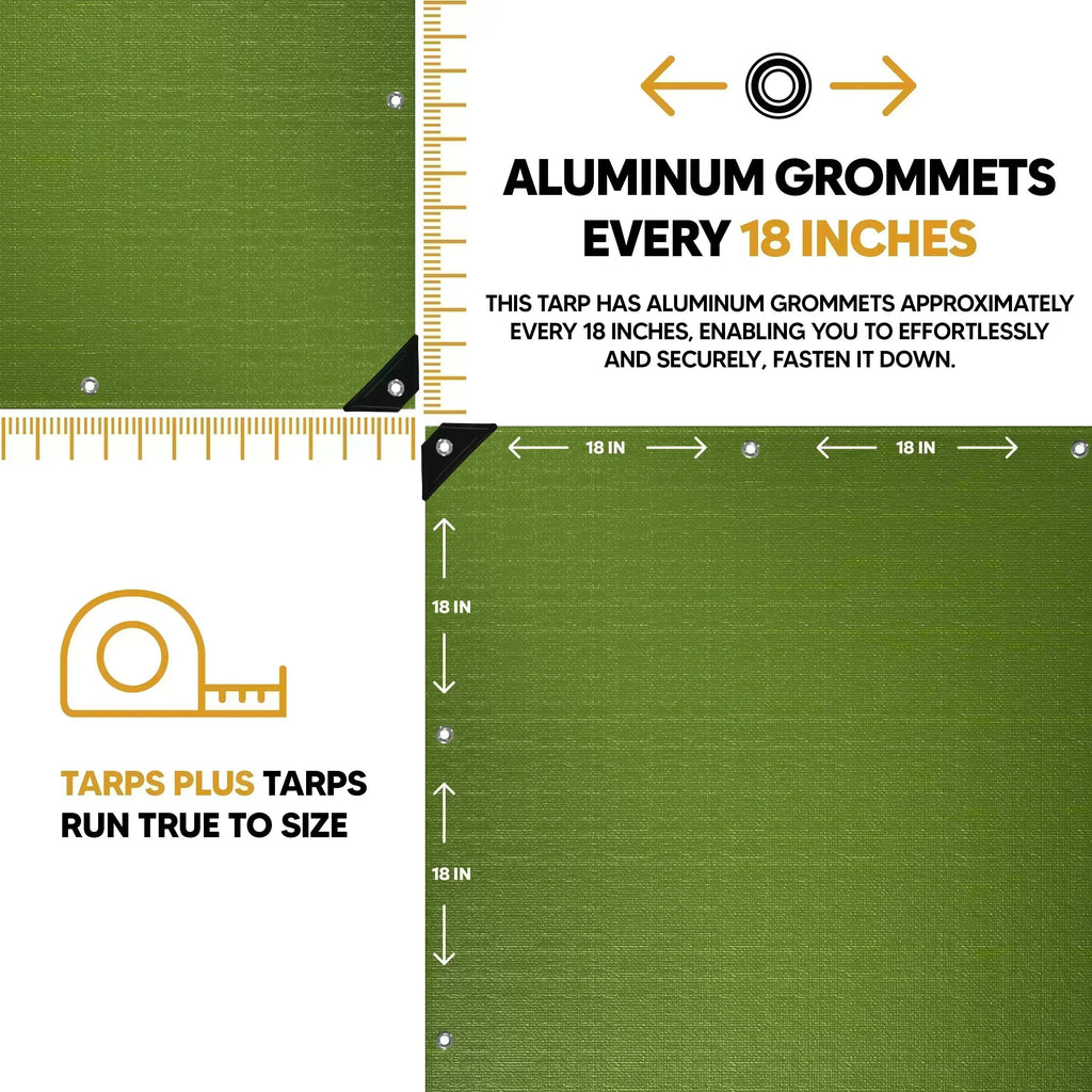 Green Poly Tarp 10' x 20' - Case of  5