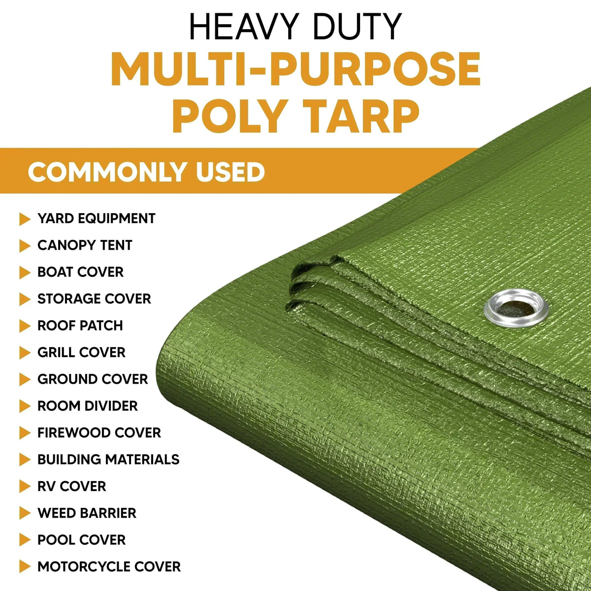 Green Poly Tarp 20' x 20' - Case of  2