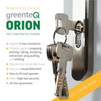 greenteQ Orion 3* Thumbturn Euro Cylinder
