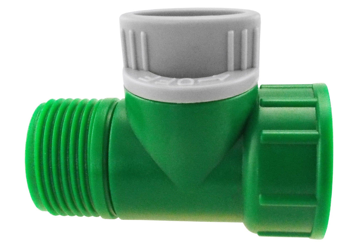 Tap Adapter with Valve 3/4" BSPM-F Green/Grey