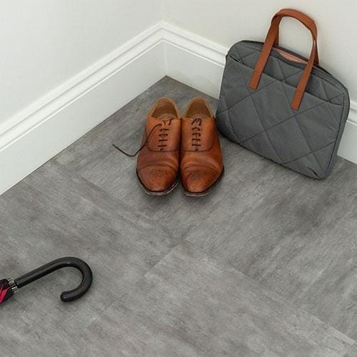 SISU Dryback Vinyl Flooring Tiles - 457mm x 457mm (20 Pack) - Grey Limestone