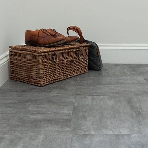 SISU Dryback Vinyl Flooring Tiles - 457mm x 457mm (20 Pack) - Grey Limestone