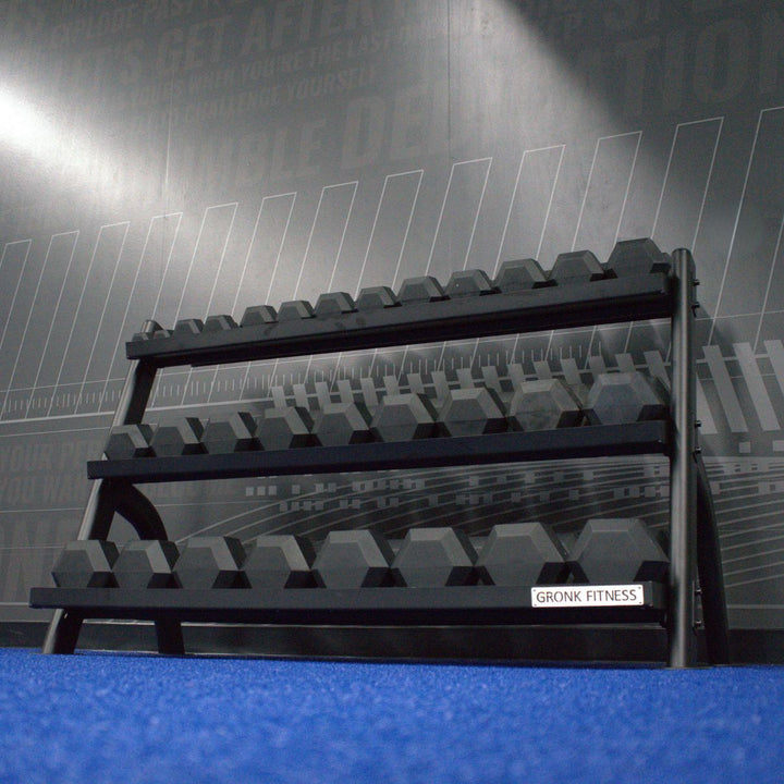 Gronk Fitness 3 Tier Dumbbell/Kettlebell Rack