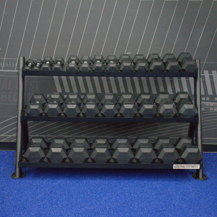 Gronk Fitness 3 Tier Dumbbell/Kettlebell Rack