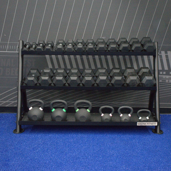 Gronk Fitness 3 Tier Dumbbell/Kettlebell Rack