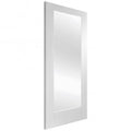 Pattern 10 White Primed Internal Rebated Door Pair with Clear Glass - All Sizes