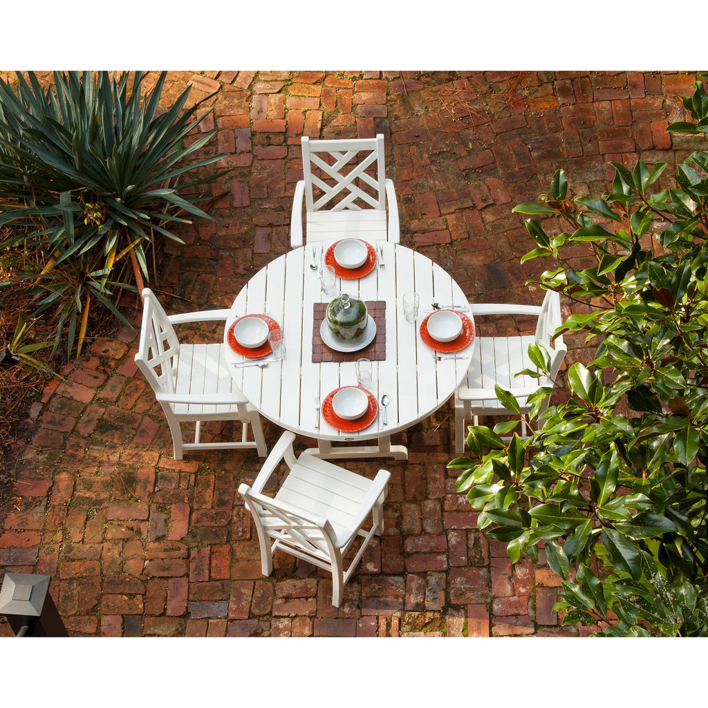 Chippendale 5-Piece Round Farmhouse Dining Set