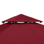 9.84' x 9.84' 2-Tier Gazebo Replacement Canopy, Wine Red
