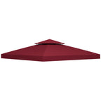 9.84' x 9.84' 2-Tier Gazebo Replacement Canopy, Wine Red