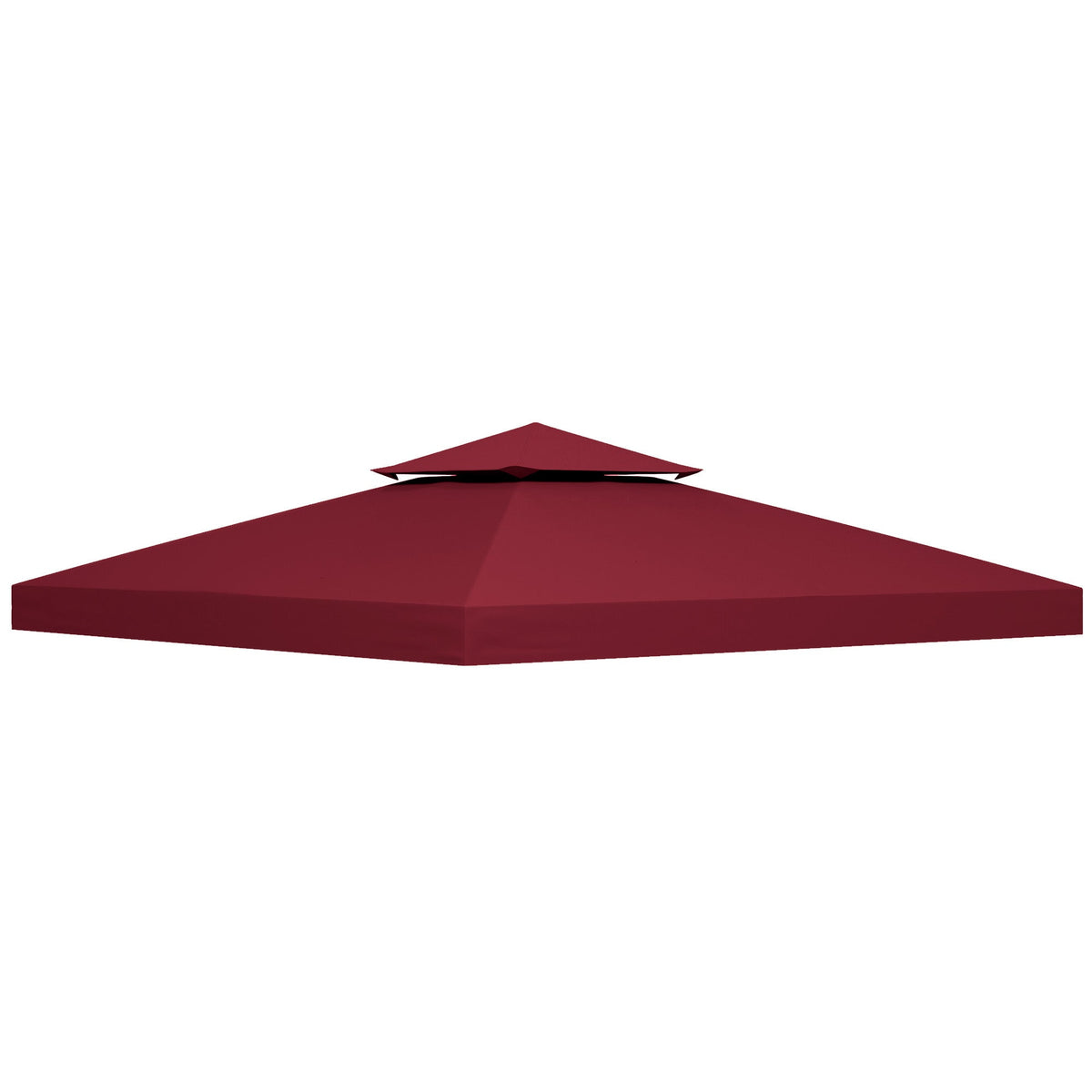 9.84' x 9.84' 2-Tier Gazebo Replacement Canopy, Wine Red