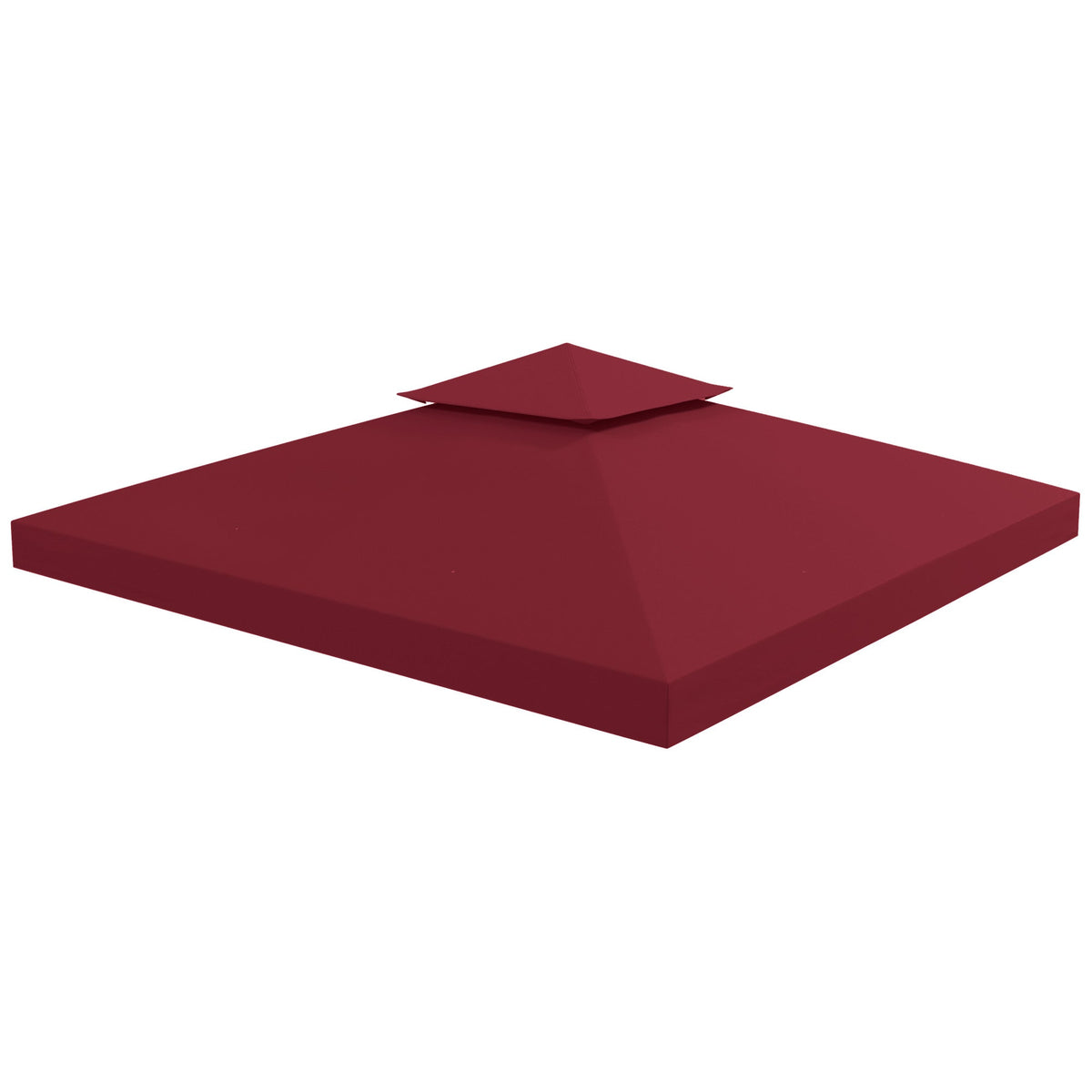 9.84' x 9.84' 2-Tier Gazebo Replacement Canopy, Wine Red
