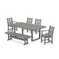 Chippendale 6-Piece Dining Set with Bench