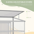 3 Tier Cold Frame Polycarbonate Greenhouse w/ Sliding Door & Openable Roof, 131 x 58 x 140cm