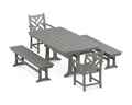 Chippendale 5-Piece Dining Set with Trestle Legs