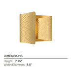 Hudson Valley Dunnsville 7.75 in. Wall Sconce, Aged Brass