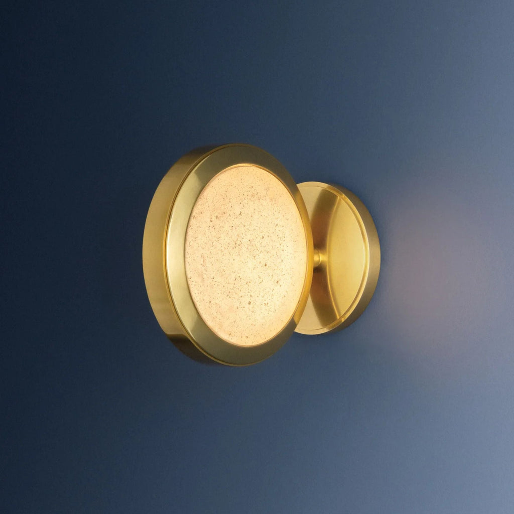 Hudson Valley Harris 4.75 in. Wall Sconce, Aged Brass with Sprite Glass