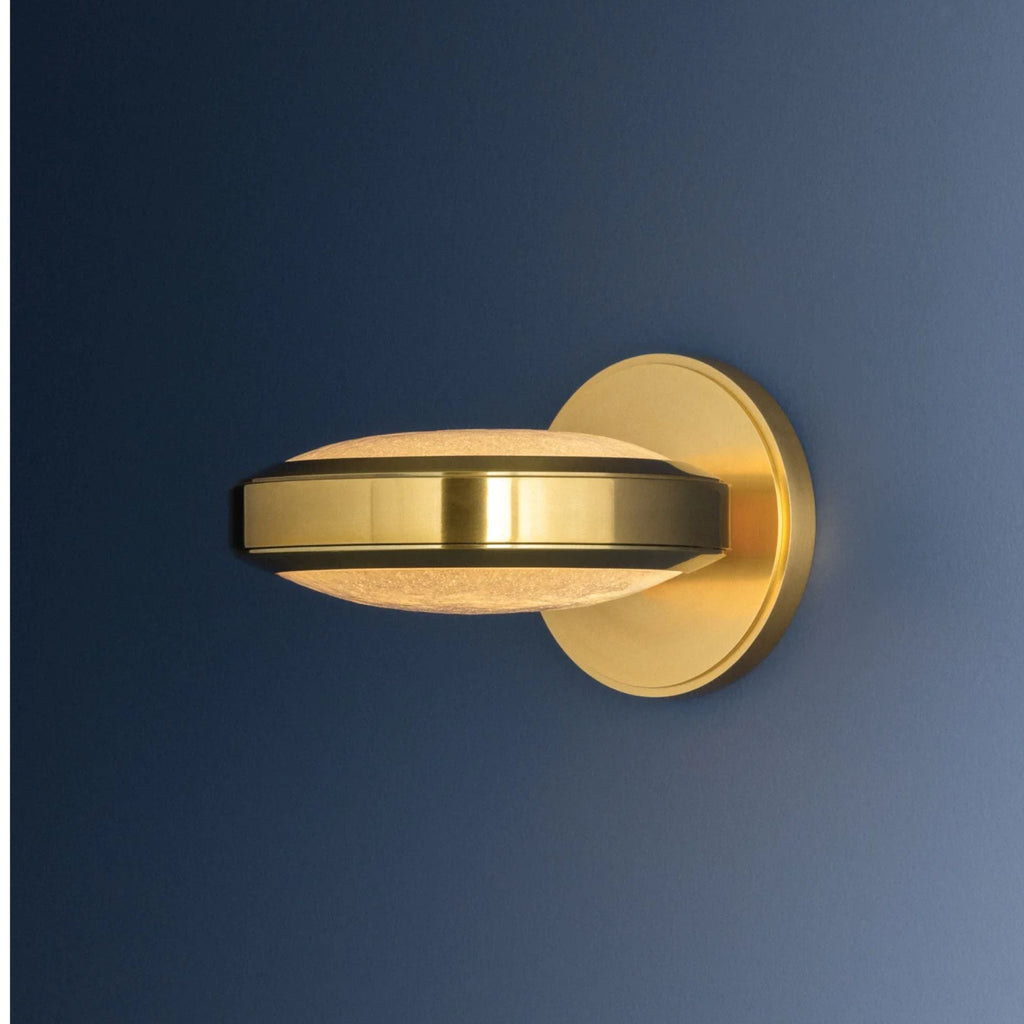 Hudson Valley Harris 4.75 in. Wall Sconce, Aged Brass with Sprite Glass