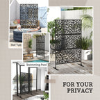 6.5FT Decorative Privacy Screen with Expansion Screws for Garden Pool Hot Tub, Twisted Line Style