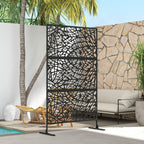 6.5FT Decorative Privacy Screen with Expansion Screws for Garden Pool Hot Tub, Twisted Line Style