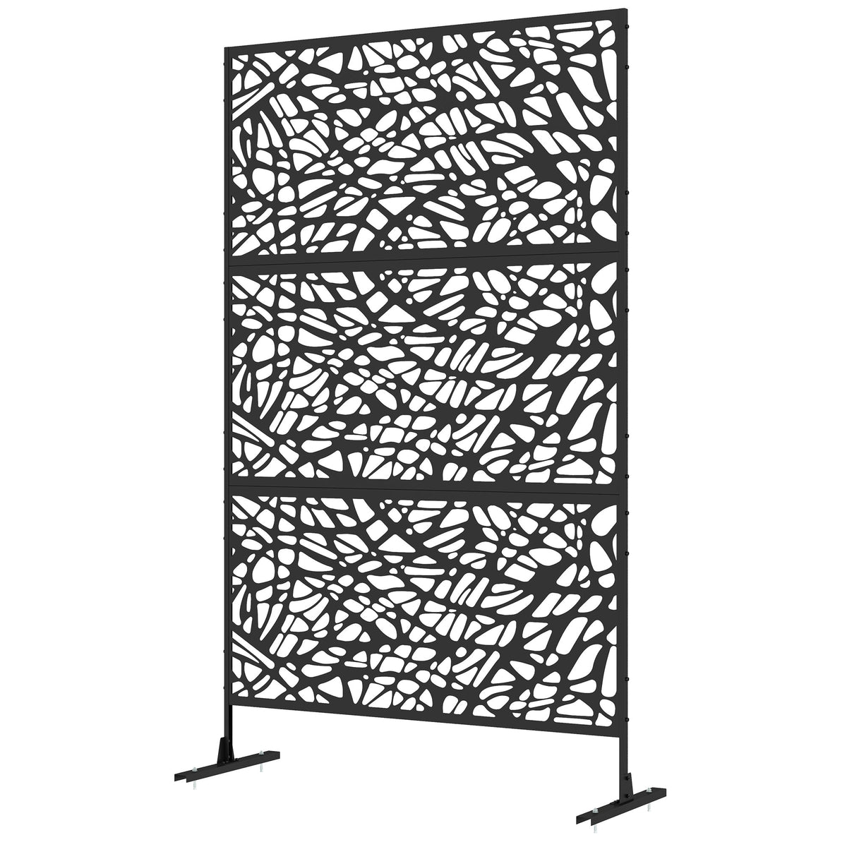 6.5FT Decorative Privacy Screen with Expansion Screws for Garden Pool Hot Tub, Twisted Line Style