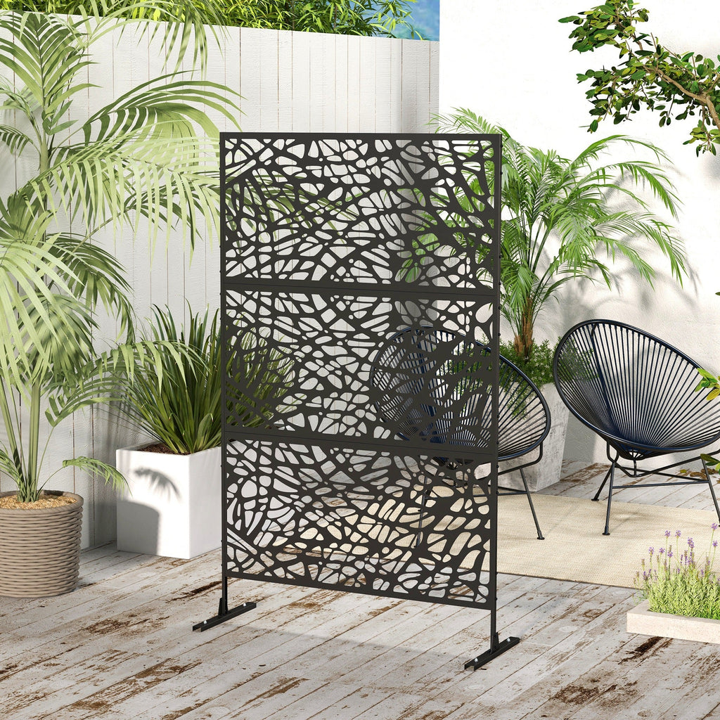 6.5FT Decorative Privacy Screen with Expansion Screws for Garden Pool Hot Tub, Twisted Line Style