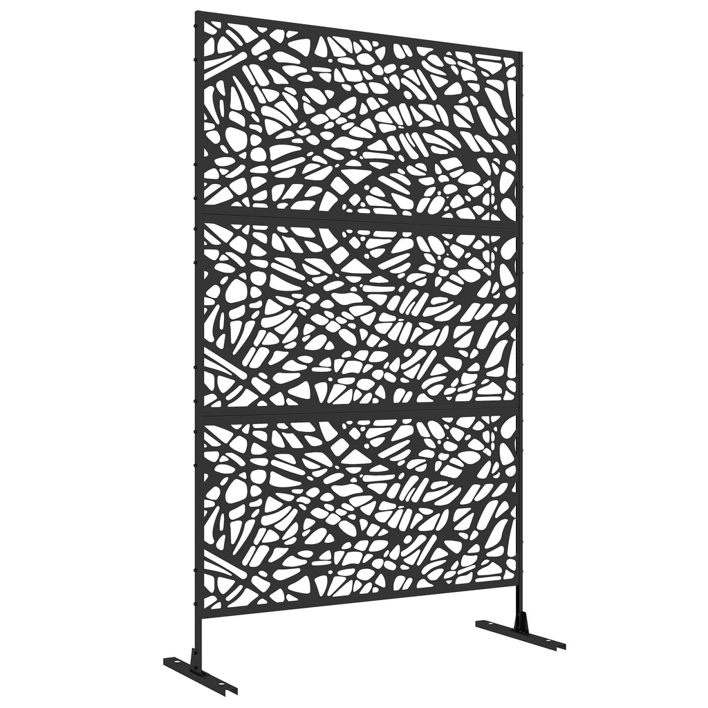 6.5FT Decorative Privacy Screen with Expansion Screws for Garden Pool Hot Tub, Twisted Line Style