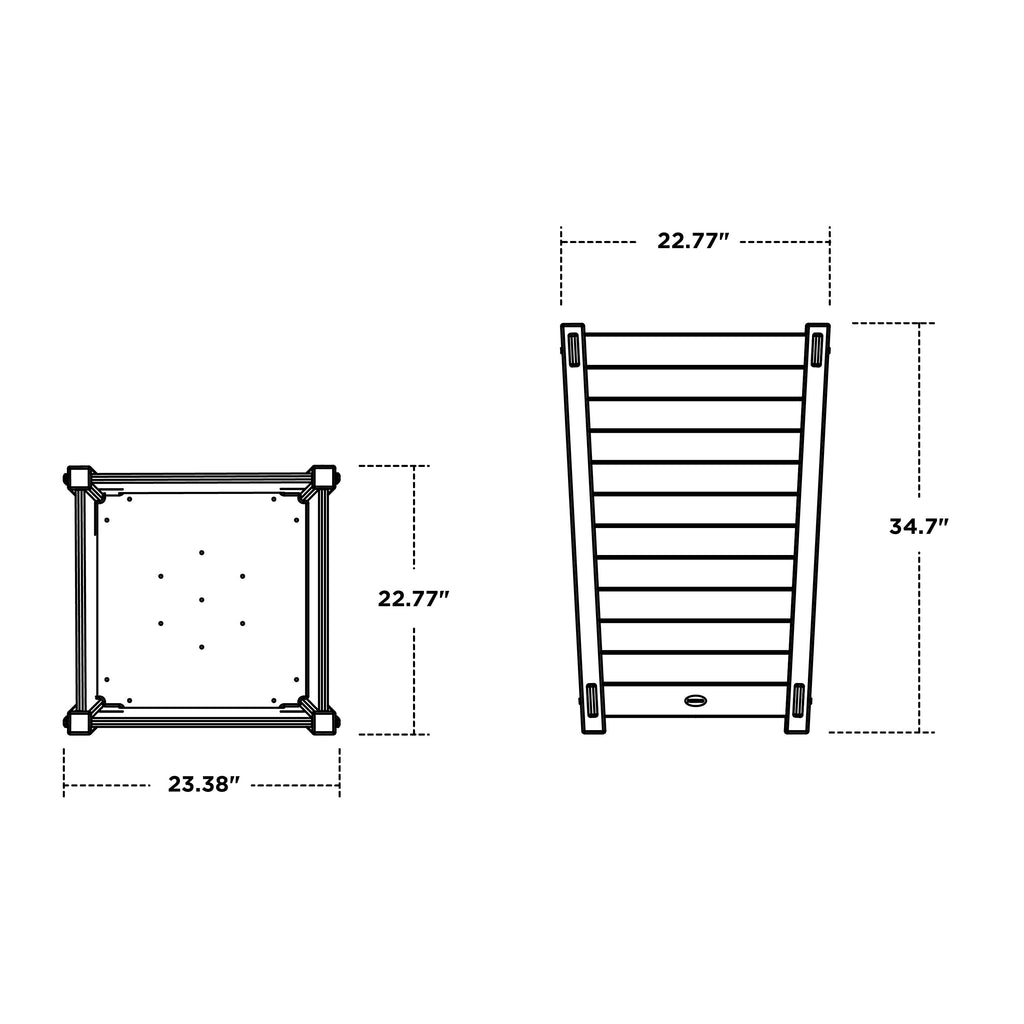 Nautical Large Tapered Square Planter Box
