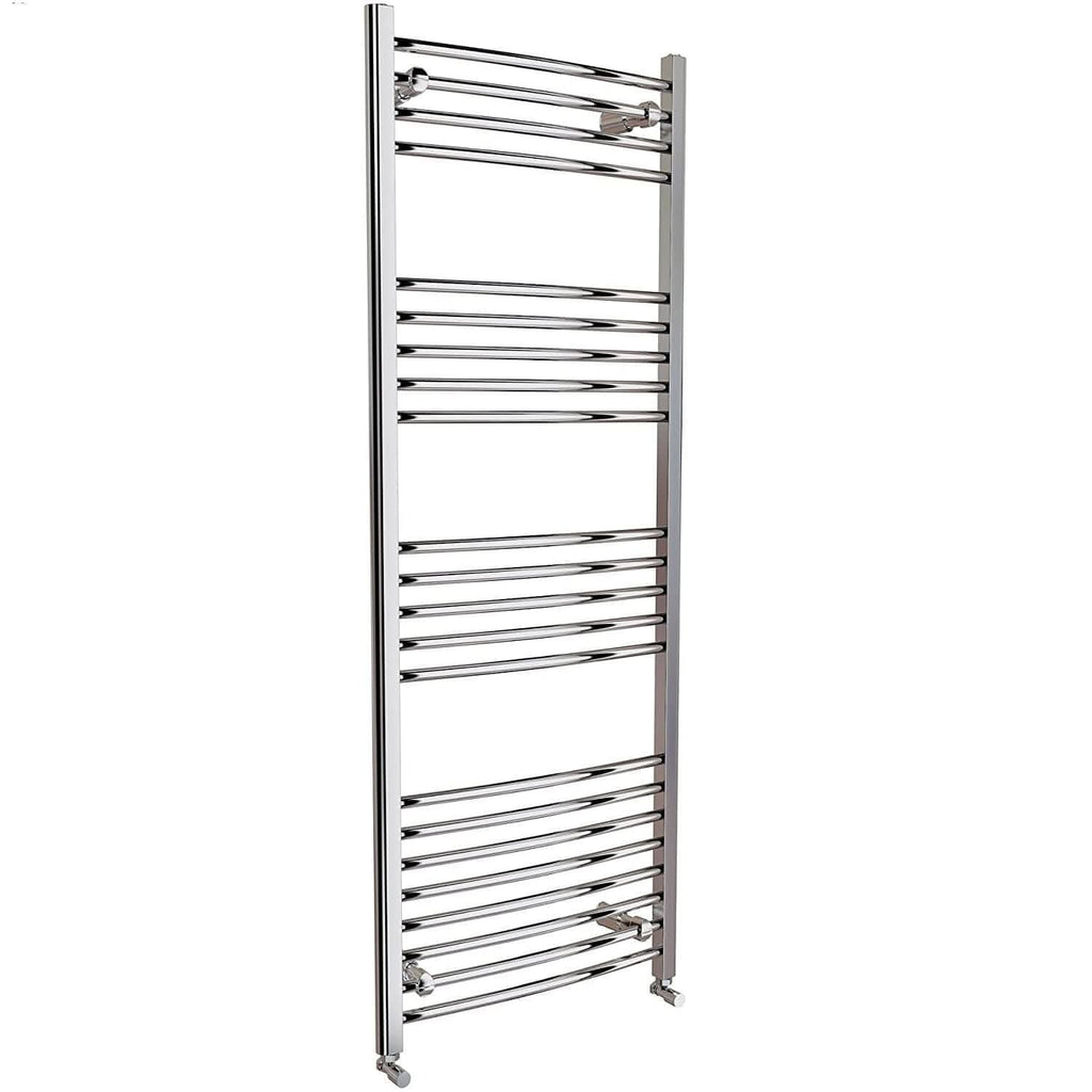 iBathUK Zypher Curved Heated Towel Rail Bathroom Radiator - Chrome