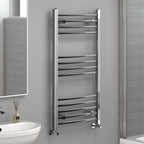 iBathUK Zypher Curved Heated Towel Rail Bathroom Radiator - Chrome