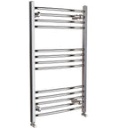 iBathUK Zypher Curved Heated Towel Rail Bathroom Radiator - Chrome