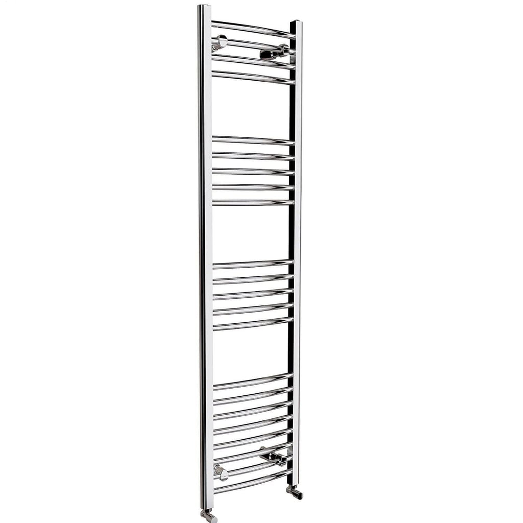iBathUK Zypher Curved Heated Towel Rail Bathroom Radiator - Chrome