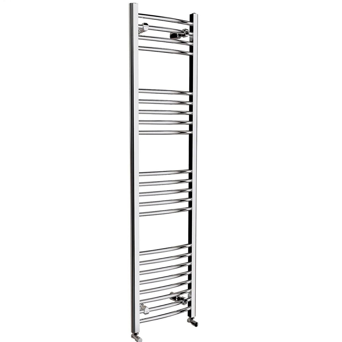iBathUK Zypher Curved Heated Towel Rail Bathroom Radiator - Chrome