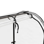Metal Elevated Garden Bed with Cover & Bottom Shelf for Backyard, 41.75" x 21.25" x 53.25", Cream