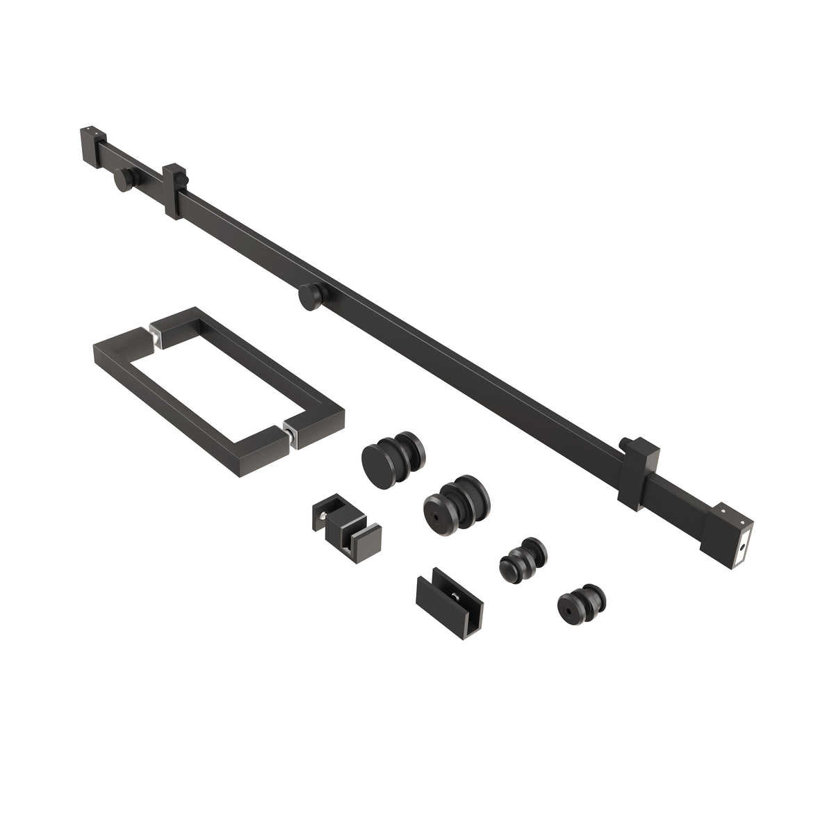 ASTRO 52" Stainless Steel Square Sliding Shower Door System