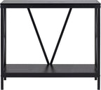Aquatic Fundamentals 29-37 Gallon Black Steel X-Frame Aquarium Stand with lower shelf
