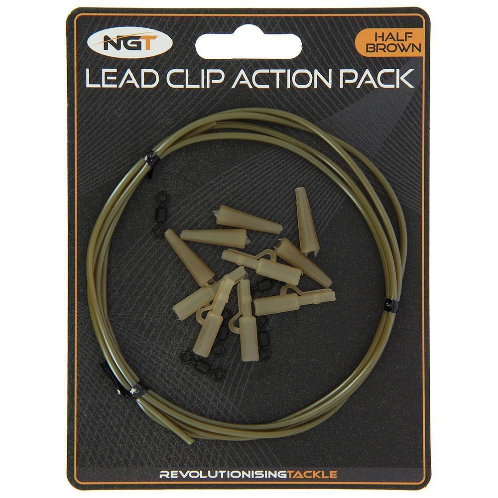 NGT Lead Clip System Half Brown