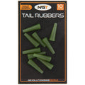 NGT Tail Rubbers Half Green, 10pc per Pack