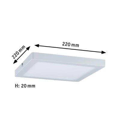 Atria Square LED Panel 220x220mm Neutral White - White