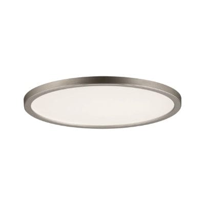 Areo Round LED Recessed Panel 180mm Warm White - Nickel