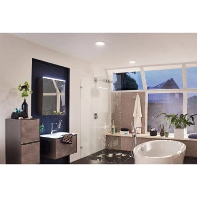 Areo Round LED Recessed Panel 120mm Warm White Dimmable - White