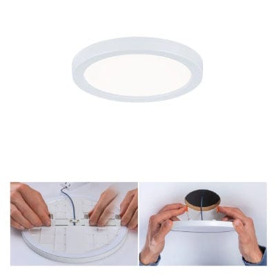 Areo VariFit Round LED Recessed Panel 118mm Neutral White - White